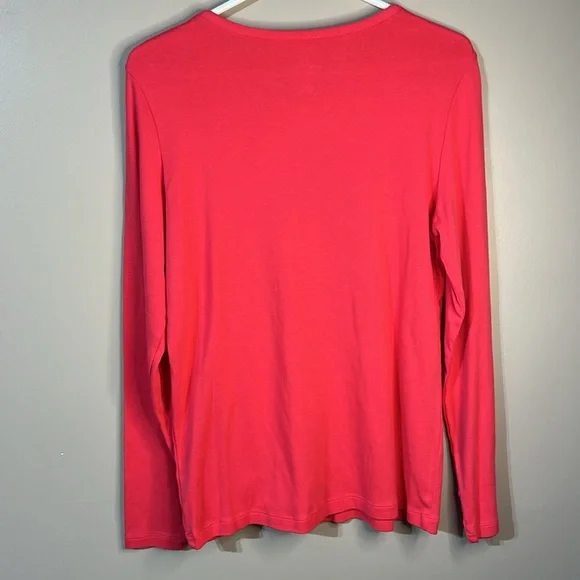 pink long sleeve tee St John’s Bay Medium - Picture 3 of 4